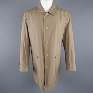 ALLEGRI 40 Dark Khaki Light Weight Wool Blend Car Coat